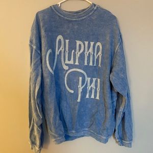 Alpha Phi Vintage Corded Crew